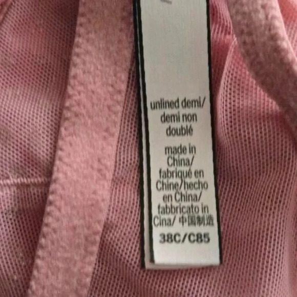 Victoria's Secret Bra Unlined Demi Lace Underwire pink size 38C - Picture 6 of 7